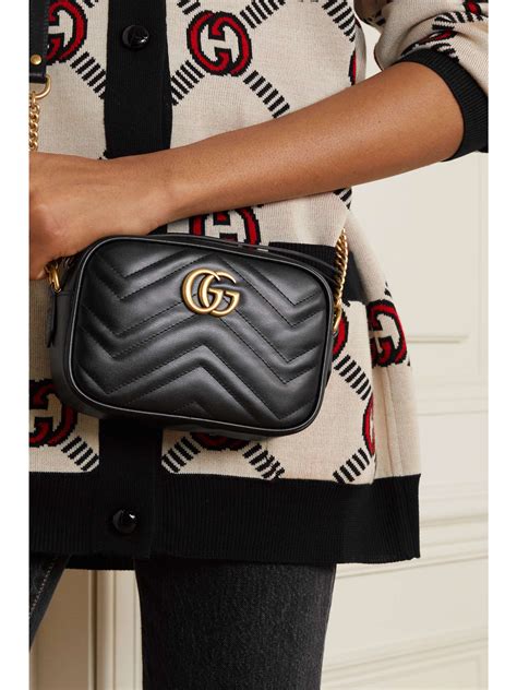 the gucci quilted shoulder bag.|gucci gg marmont shoulder bag.